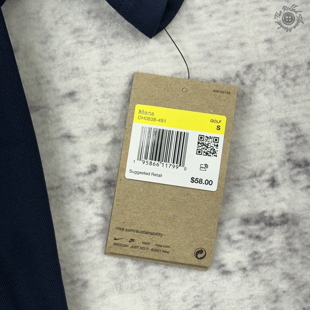 NWT Nike Dri-Fit Blade Golf Polo Men's Small Navy Blue‎ DH0838-451 MSRP $58 - Picture 5 of 10